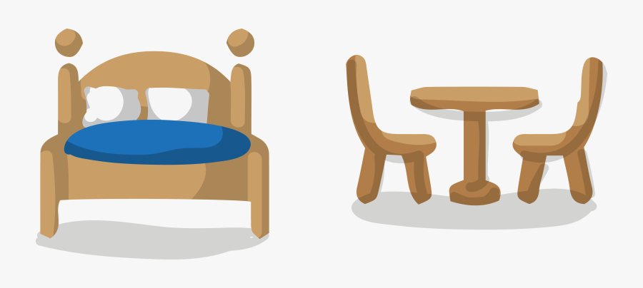 Table Furniture Bed - Furniture Vector Png, Transparent Clipart