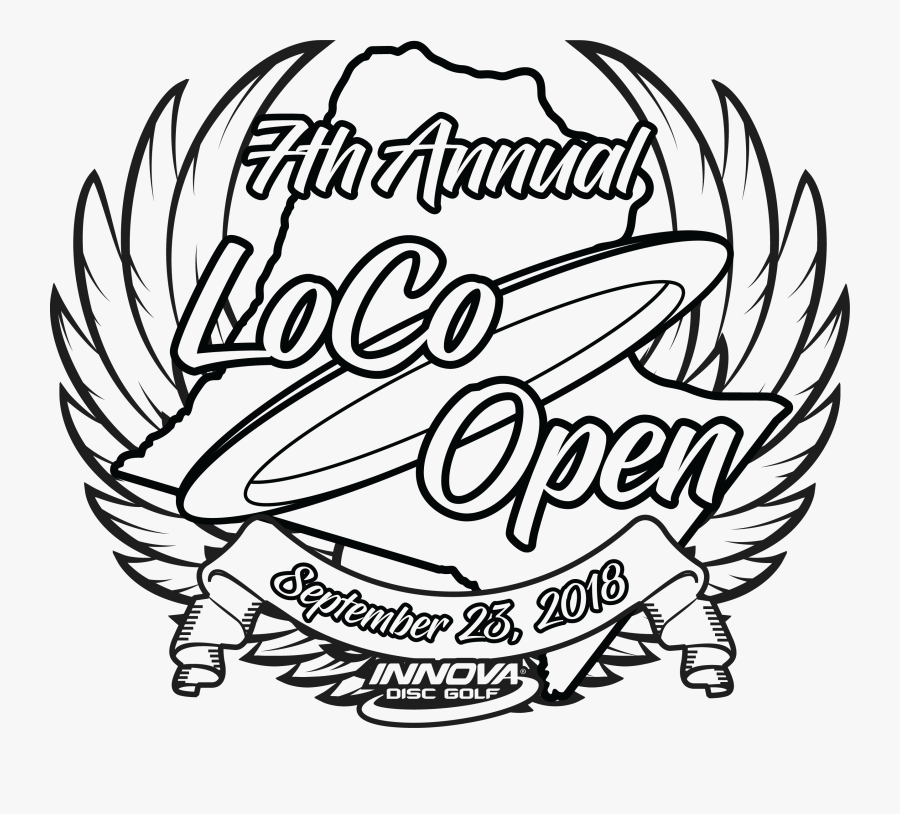 The Loco Open Loco Disc Golf - Drawing Of A Heart With Wings, Transparent Clipart
