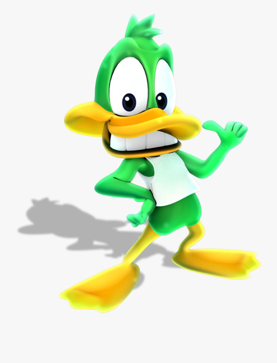 Thornton My 3d Model Of Plucky Duck From Tiny Toons - Tiny Toon Adventures Plucky Duck And Daffy Duck, Transparent Clipart