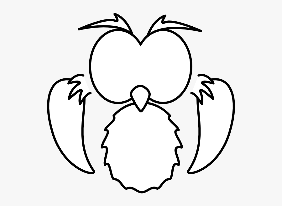 Black White Owl Clip Art At Clker - Cartoon Owl Bird Cartoon Png, Transparent Clipart