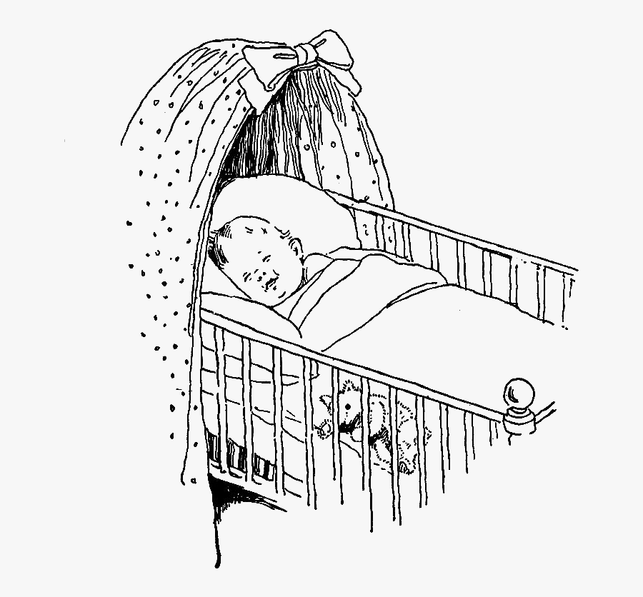 Baby Crib Drawing Baby In A Crib Drawing Free Transparent Clipart Clipartkey