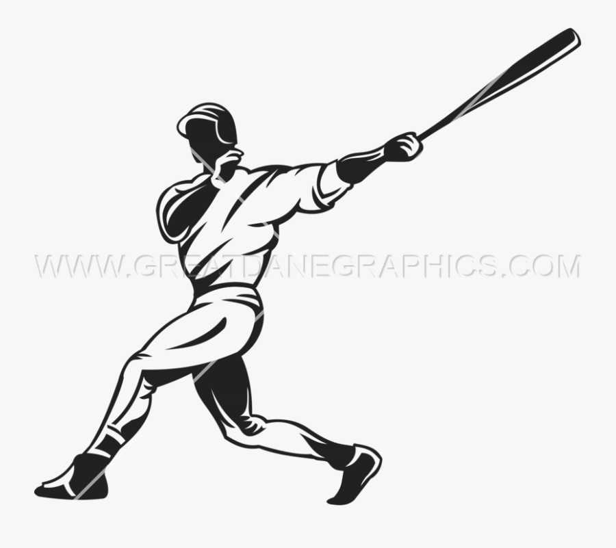 Clip Freeuse Baseball Clip Hitter - Person Hitting A Baseball Drawing, Transparent Clipart