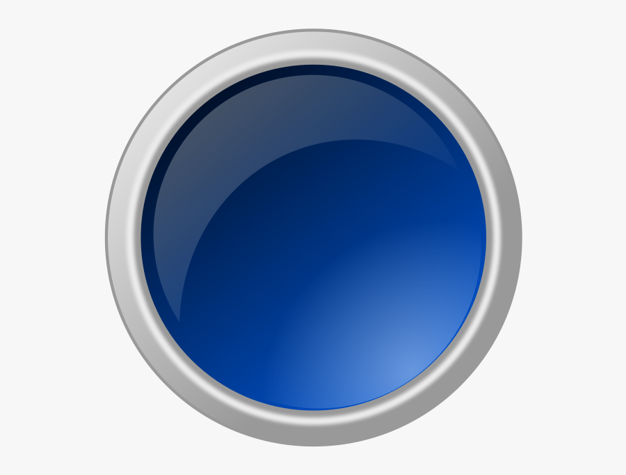 Glossy Blue Button Clip Art At Clker - Circle, Transparent Clipart
