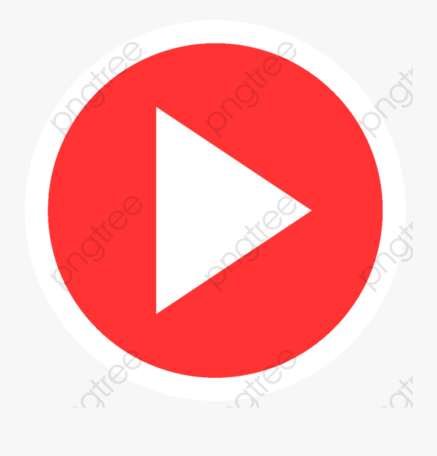 Red Button Clipart - Round Youtube Play Button, Transparent Clipart