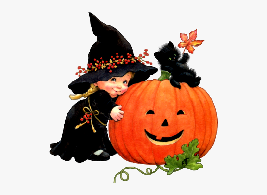 Cute Witch Happy Halloween Clip Art