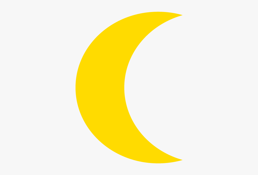 Moon Waning Crescent Yellow, Transparent Clipart