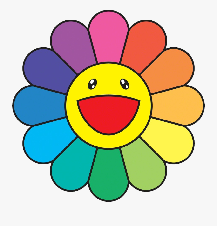 After Mazing Through Crowds Of Die Hard Fans Dressed - Takashi Murakami Flower Sticker, Transparent Clipart