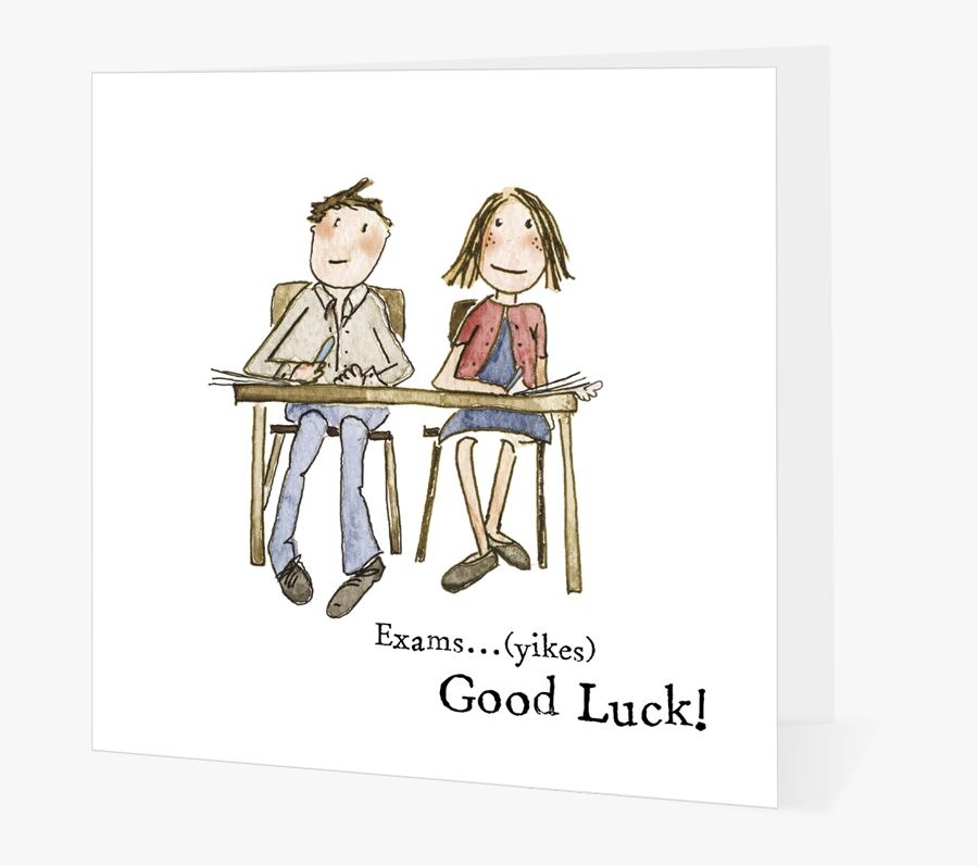 Good Luck In Your Exams, Boy And Girl Sitting At Desks - Good Luck Images For Exams Drawing, Transparent Clipart