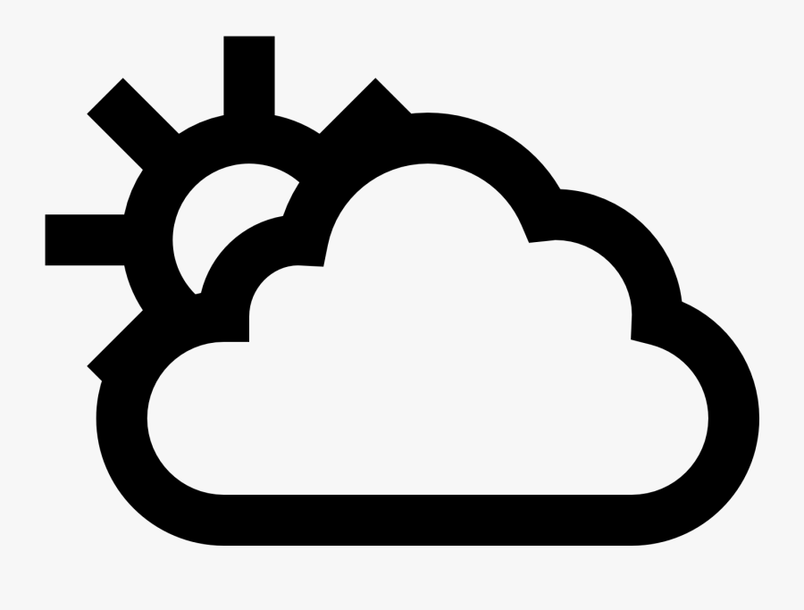 Transparent Cloudy Clipart - Partially Cloudy Icon, Transparent Clipart