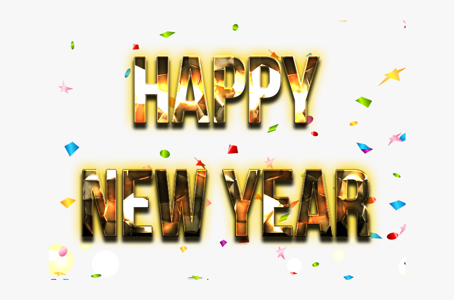 Happy New Year Word Png Picture - Happy New Year Pngs File, Transparent Clipart