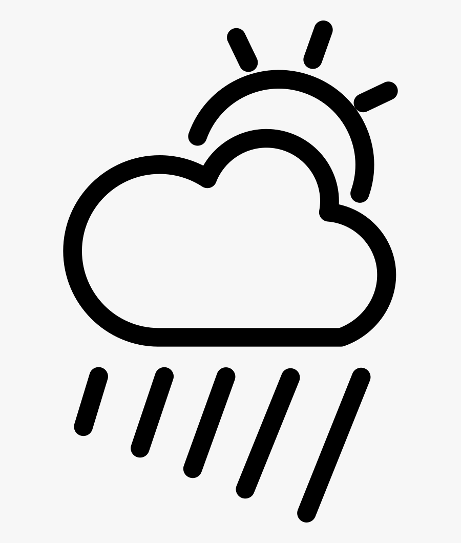 Cloudy Rainy Day Weather Symbol Comments - Simbolo Chuvoso , Free ...