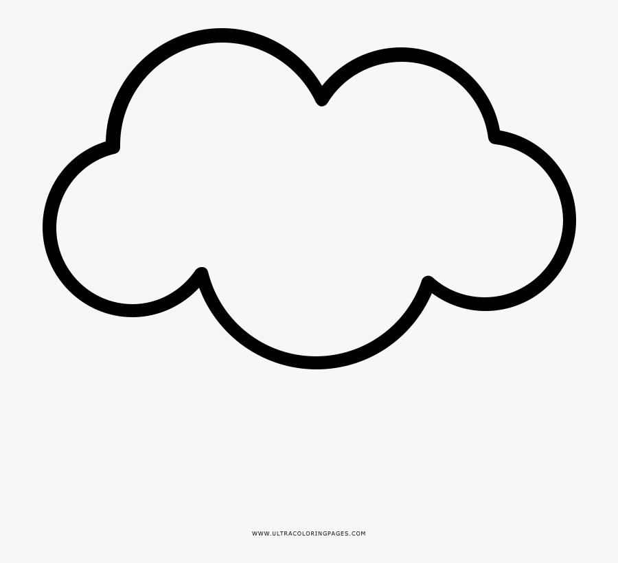 Cloudy Coloring Page - Parcialmente Nublado Para Colorear, Transparent Clipart