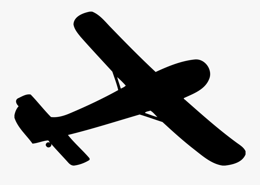 Airplane Aircraft Silhouette Clip Art - Glider Airplane Silhouette Png, Transparent Clipart