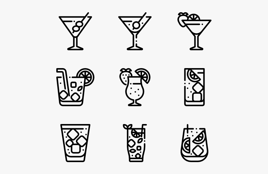 Cocktails Cocktails Black And White Png Free Transparent Clipart Clipartkey