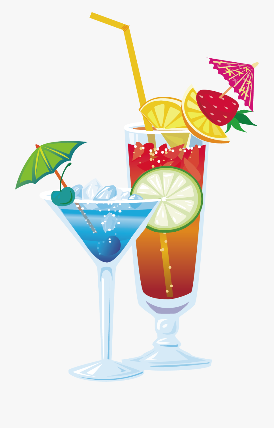 Clip Art Cocktail Illustration - Food Illustration Png Drink, Transparent Clipart