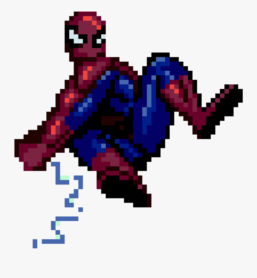 Spiderman Pixel Art Grid , Free Transparent Clipart - ClipartKey