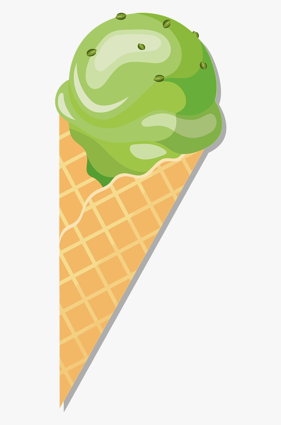 Ice Ice Cream Waffle Free Picture - Pistachio Ice Cream Clipart, Transparent Clipart