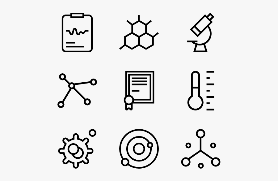 Clip Art Icon Packs Vector - Chemistry Icons Png, Transparent Clipart