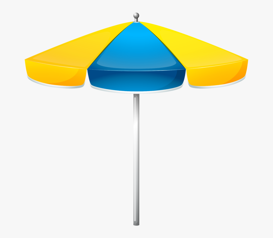 Yellow Beach Umbrella Vector, Transparent Clipart