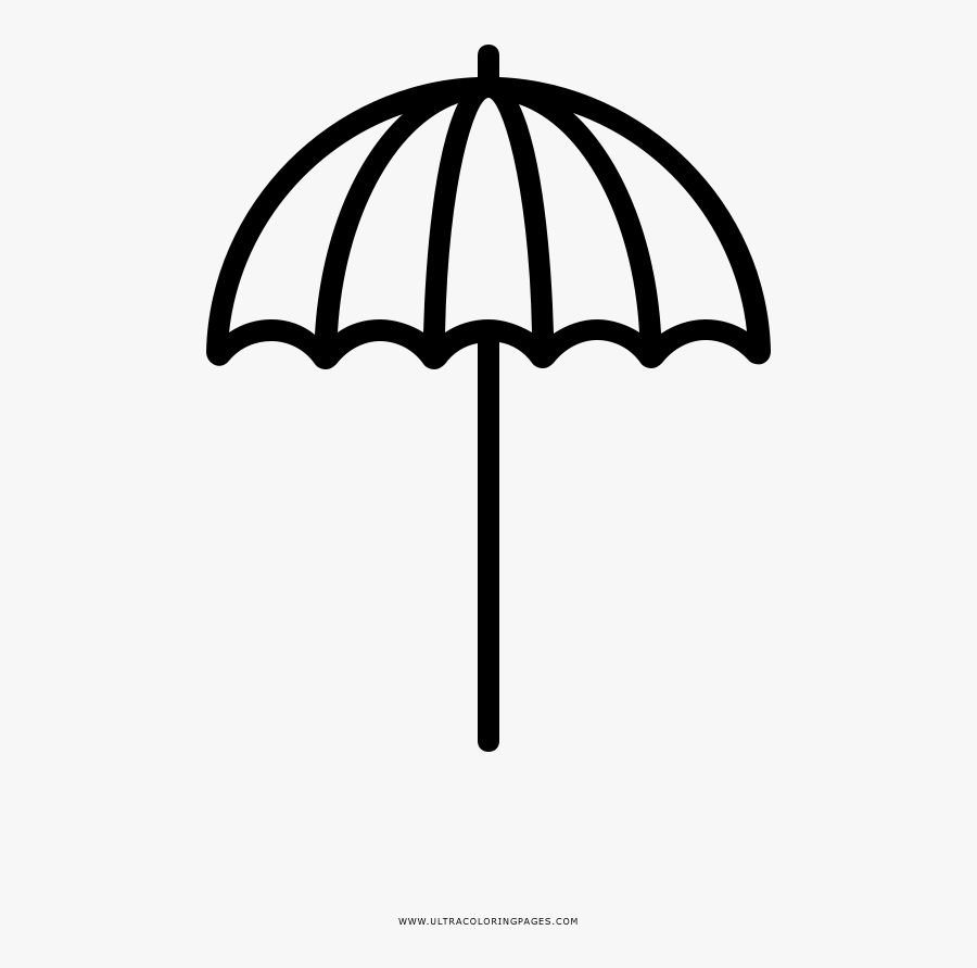 Beach Umbrella Coloring Page - Internet Globe Icon, Transparent Clipart