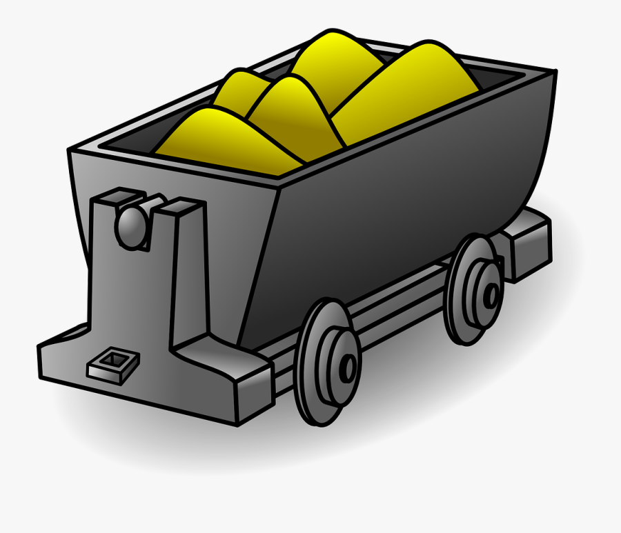Train, Wagon, Gold, Track, Money - Coal For Kids, Transparent Clipart