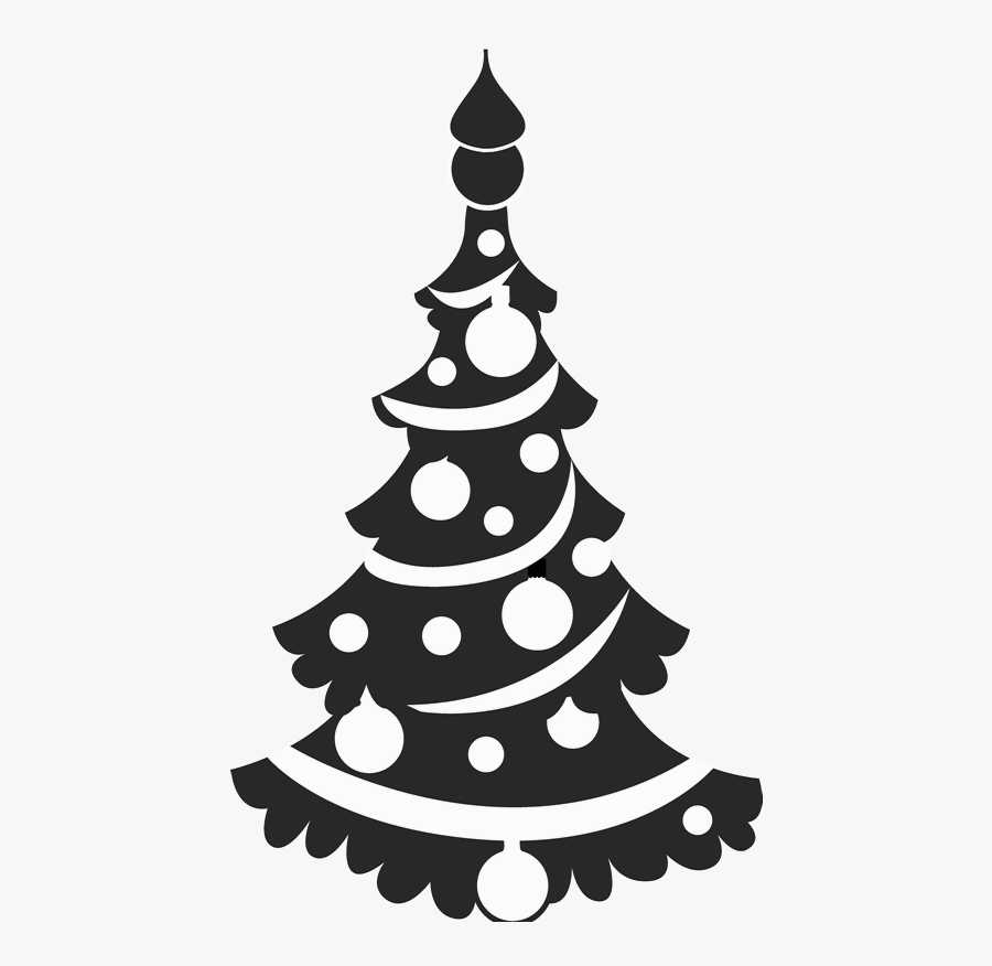 Garland Christmas Tree Rubber Stamp - Christmas Tree Stencils For Painting, Transparent Clipart