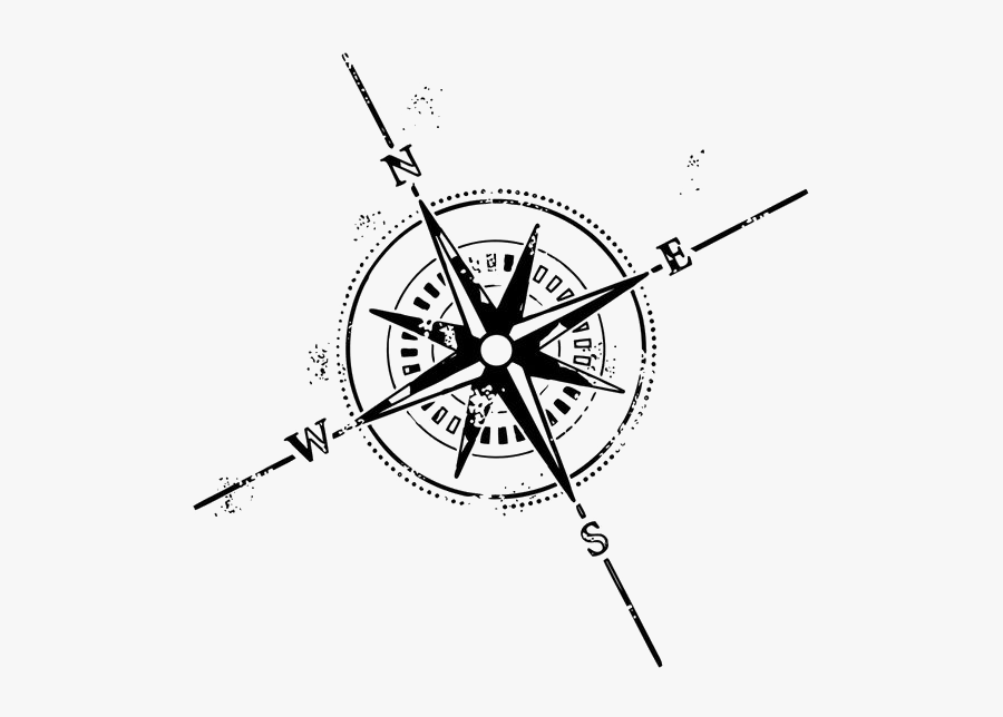 Compass Rose Tattoo Symbol Clip Art - Compass Tattoo Design, Transparent Clipart