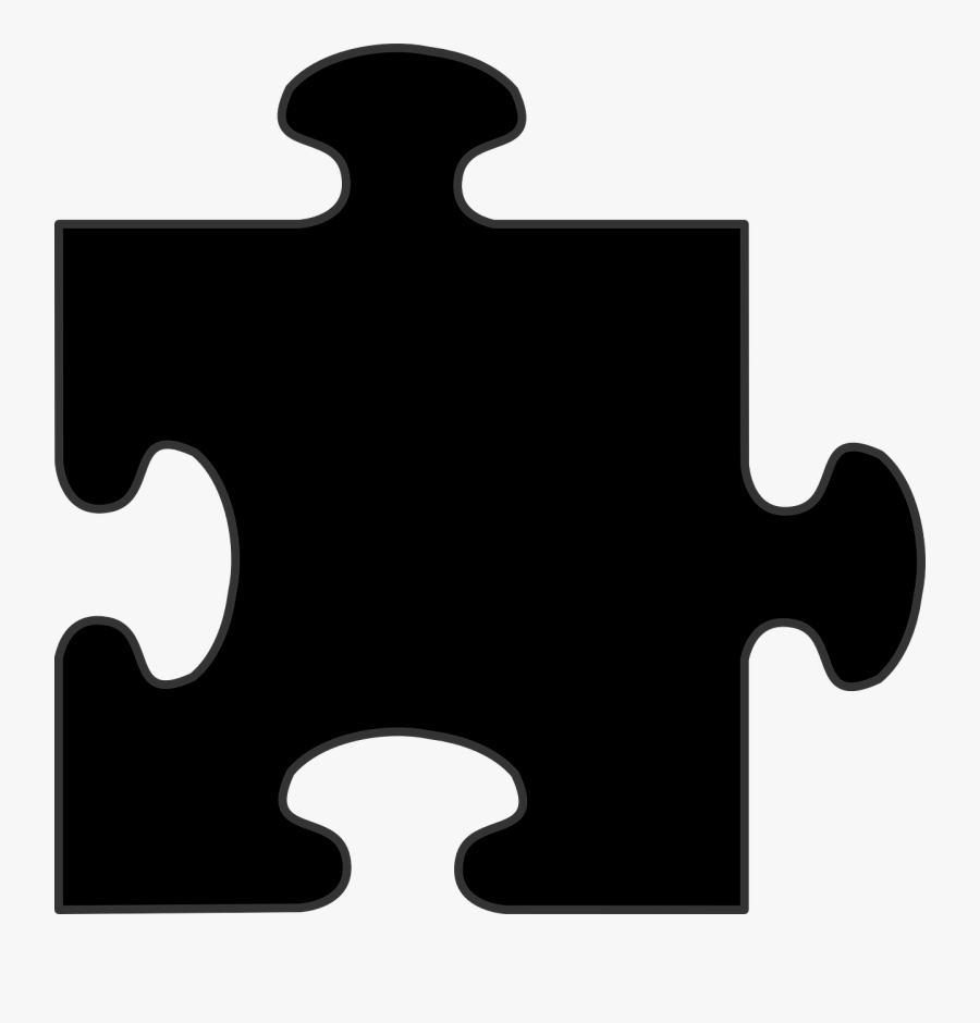 Black Puzzle Piece Clipart, Transparent Clipart