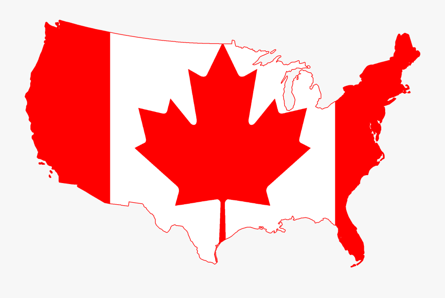 Canada Map And Flag, Transparent Clipart