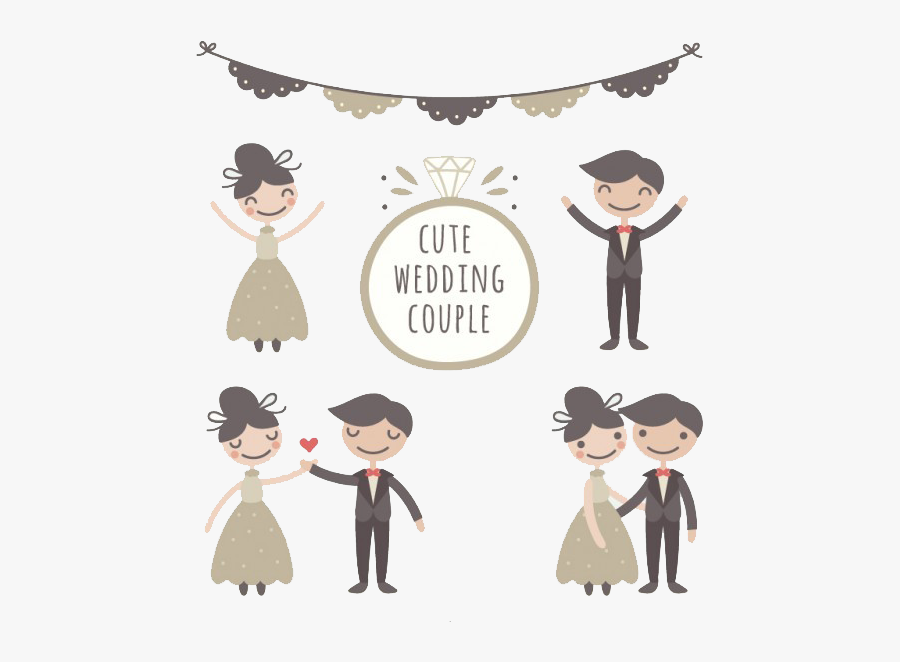 Clip Art Funny Wedding Images - Couples Wedding Drawing Png, Transparent Clipart