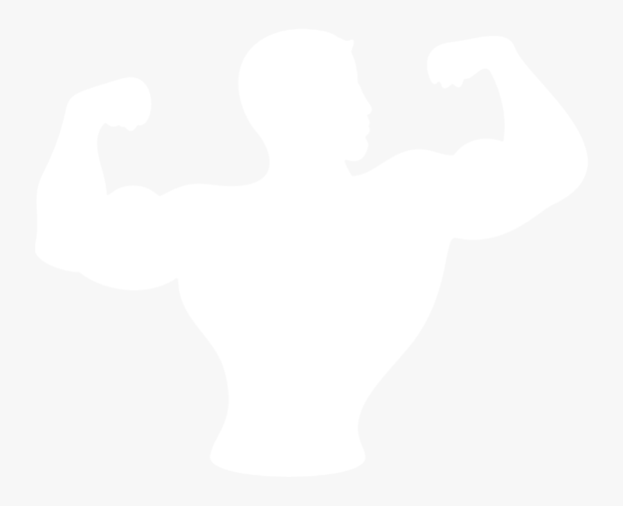 Arm Flex Png - Bodybuilder Icon White Png, Transparent Clipart