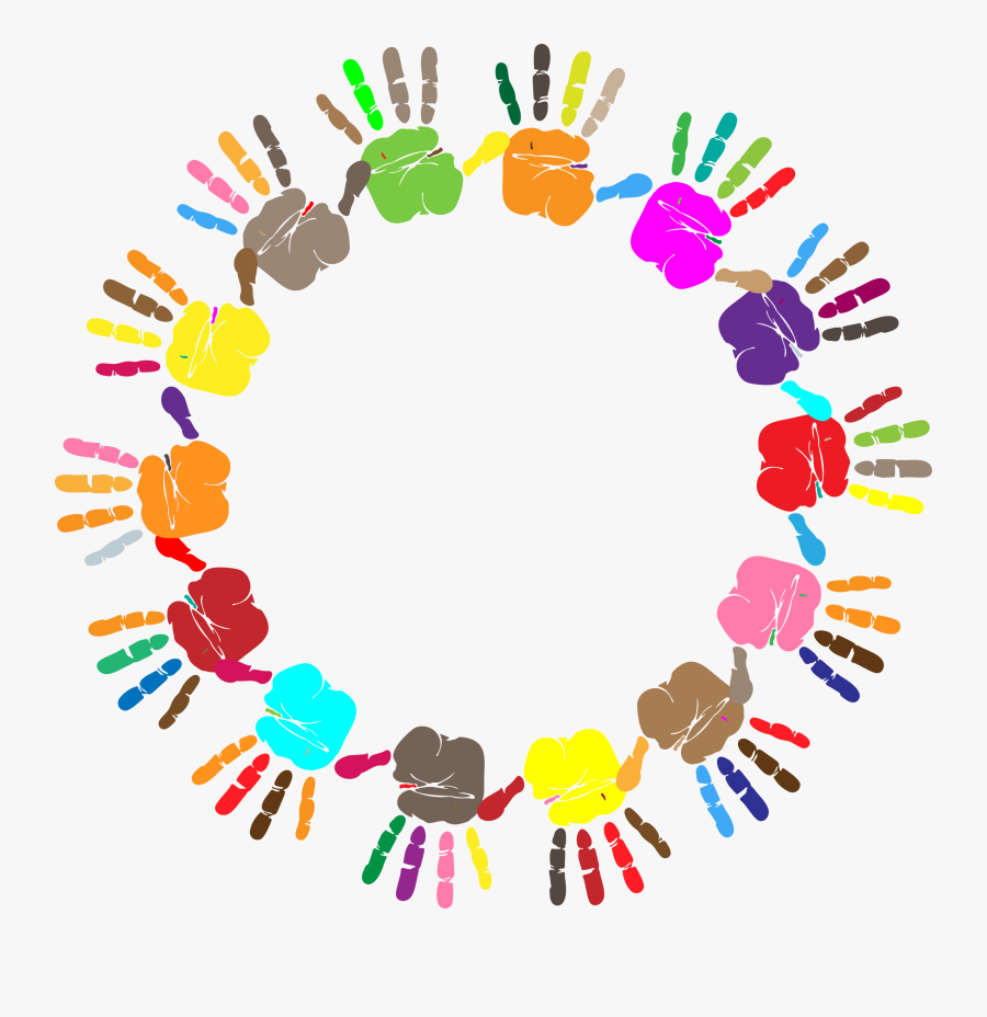 Clip Art Clipart Prismatic Circle Big - Hands In Circle Png , Free