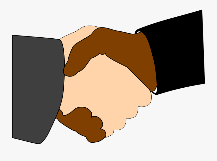 Handshake, Black, White, Together, Affirm, Equal - Black And White Handshake Transparent, Transparent Clipart