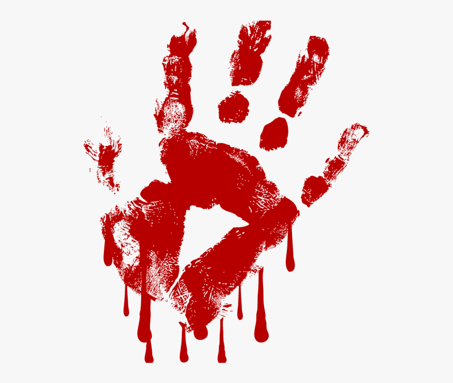 Blood Hand Print Png, Transparent Clipart