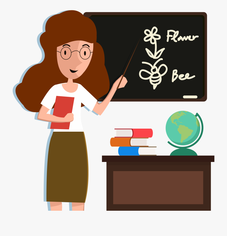 Student Teacher Classroom Cartoon - English Teacher Png, Transparent Clipart