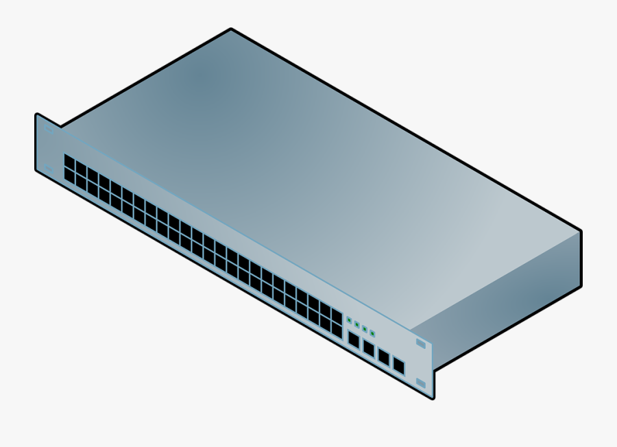 Switch Clipart Network Device - Switch Network Diagram Icon, Transparent Clipart