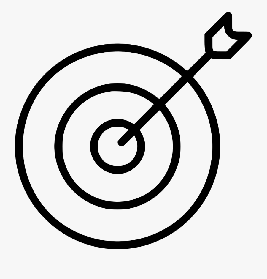 Archery Bull Eye Dart Board Arrow Svg - Mission Vision Icon Vector, Transparent Clipart