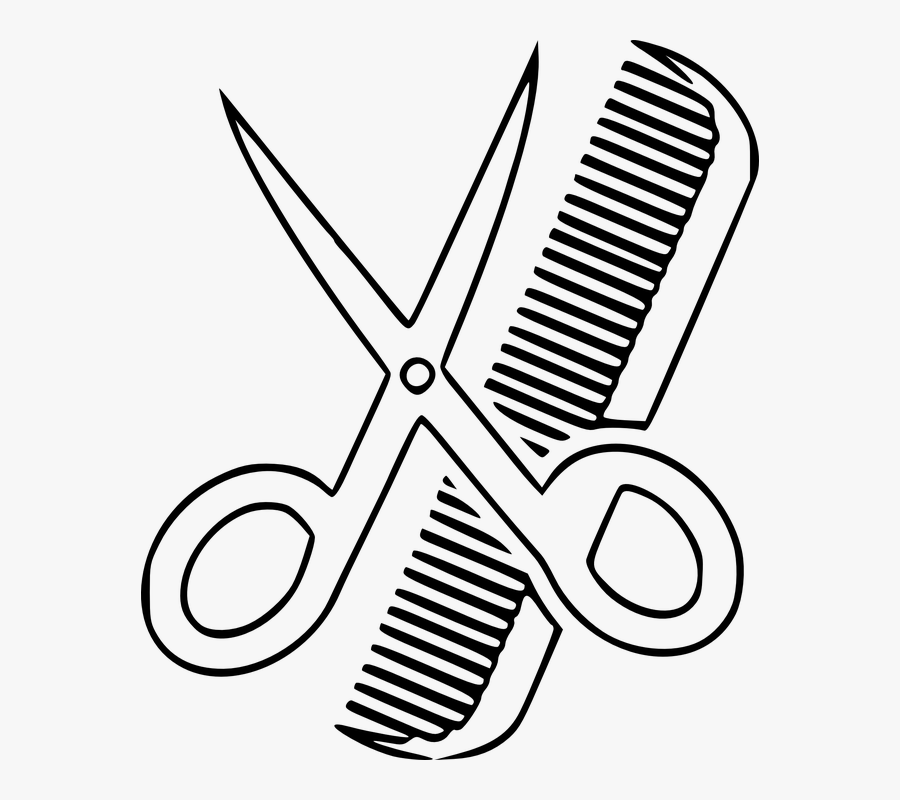 Transparent Hair Brush Clipart Black And White - Haircut Clipart, Transparent Clipart