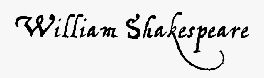 Clip Art Fancy Writing Fonts - William Shakespeare In Cursive, Transparent Clipart