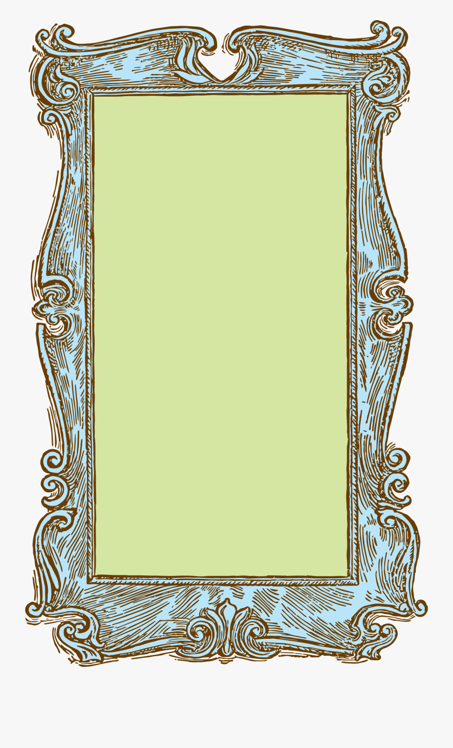 Transparent Art Nouveau Border Png - Antique Photo Frame Vector, Transparent Clipart