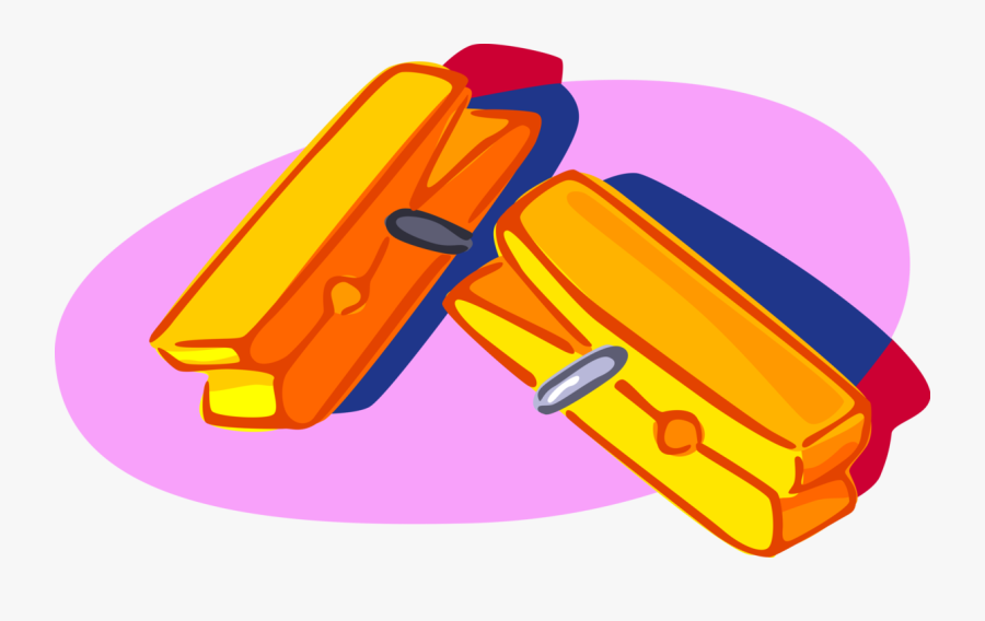 Vector Illustration Of Clothespin Or Clothes-peg Fastener, Transparent Clipart