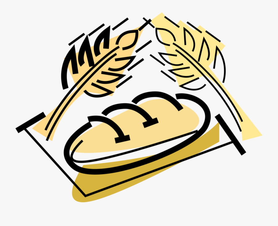 Bread And Wheat Grains, Transparent Clipart