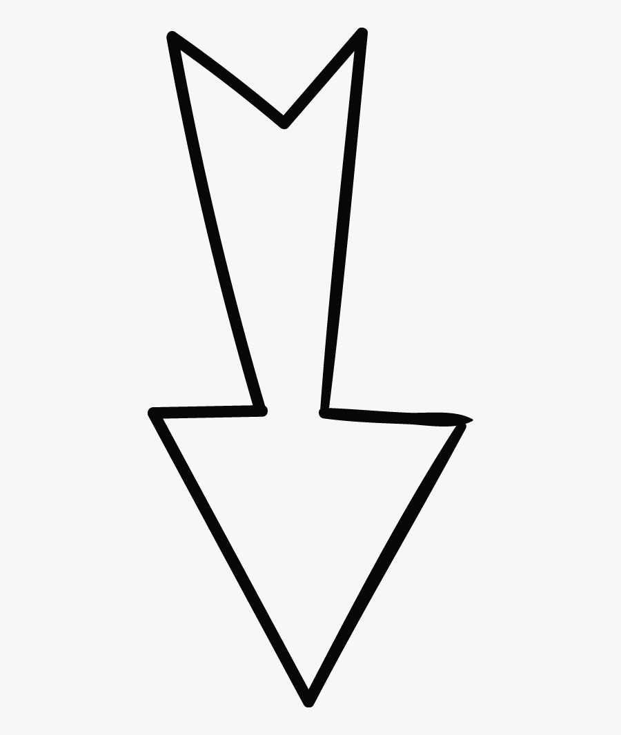 Transparent Doodle Arrow Clipart Png - Down Arrow Doodle , Free ...