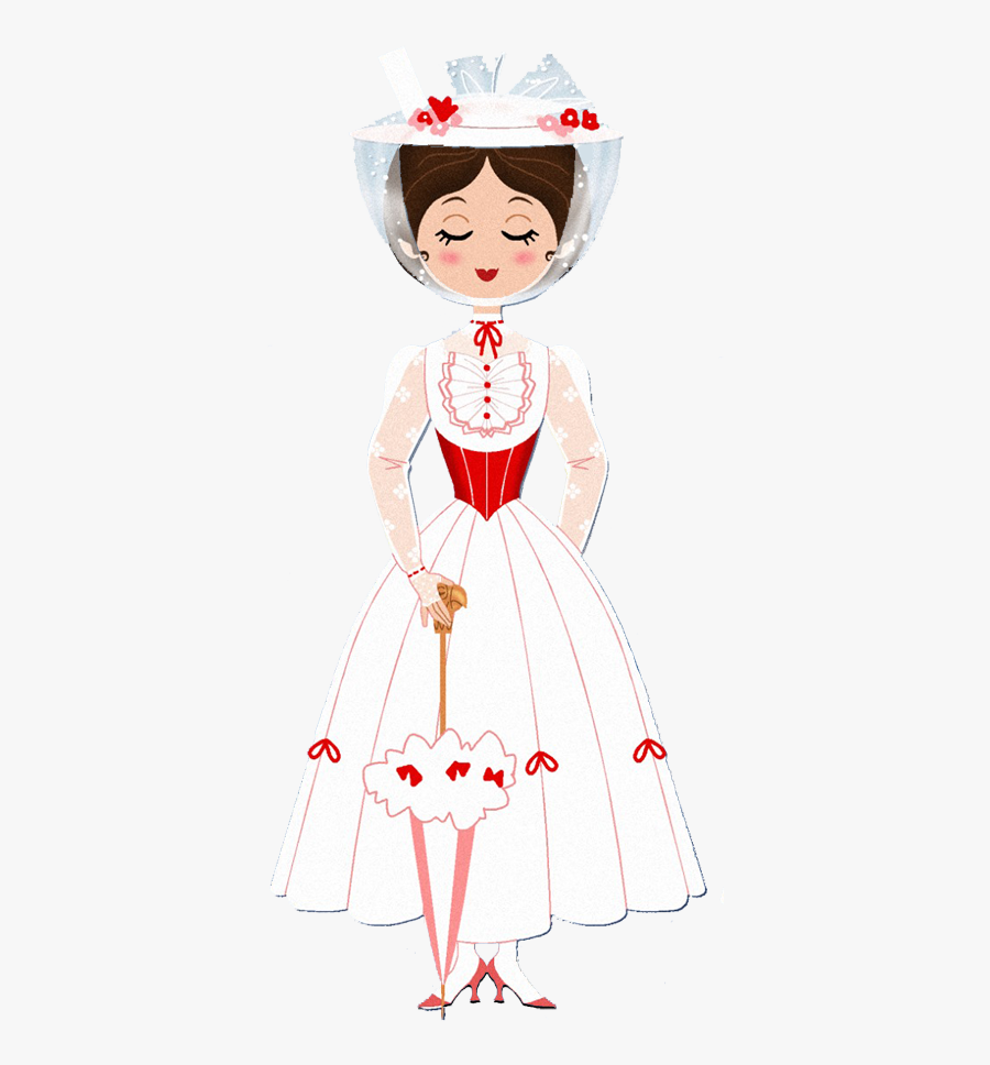 All Things Mary Poppins - Cute Mary Poppins Drawings, Transparent Clipart