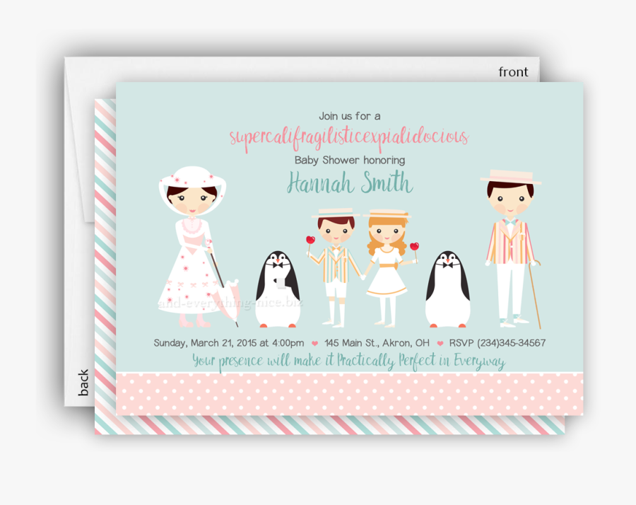 Transparent You"re Invited Birthday Clipart - Mary Poppins Invitation, Transparent Clipart