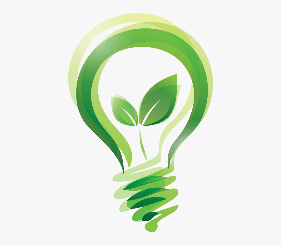 Leaf Light Illustration Sustainability Green Bulb Friendly - Power Saving Logo, Transparent Clipart