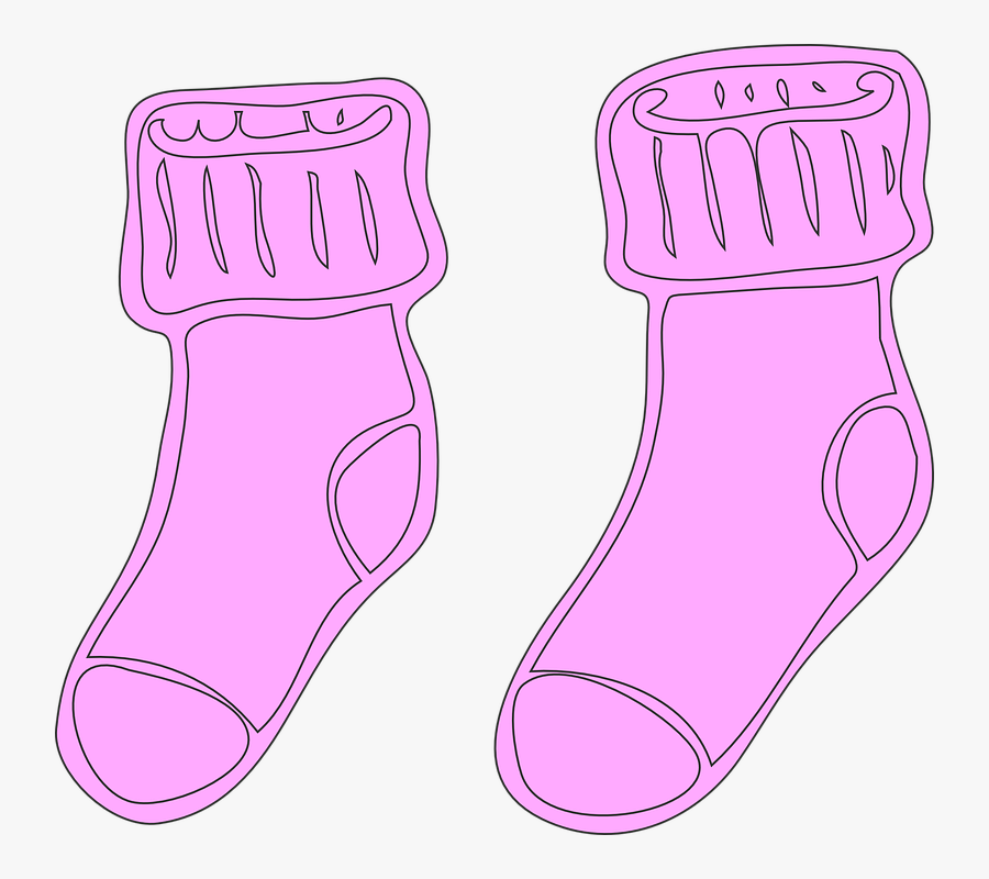 Pink Socks Clipart, Transparent Clipart