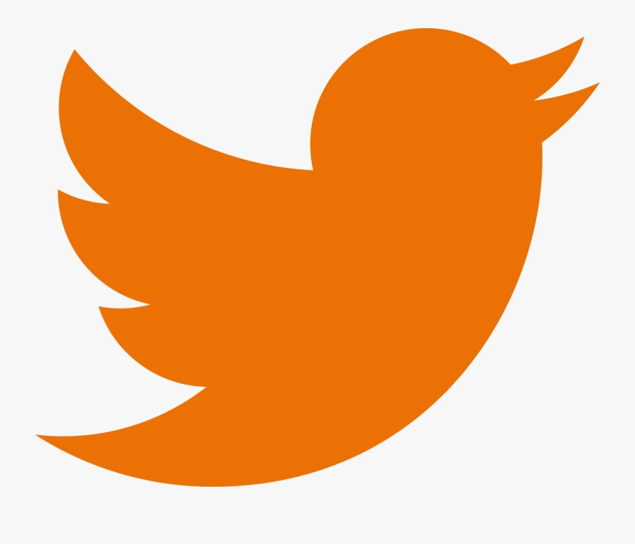 Orange,clip Art,graphics,wing - Orange Twitter Logo Png, Transparent Clipart