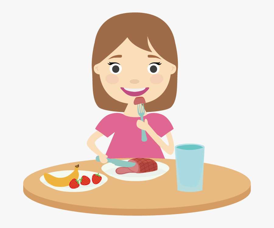 Lunch Vector - Eating Healthy Foods Clipart, Transparent Clipart
