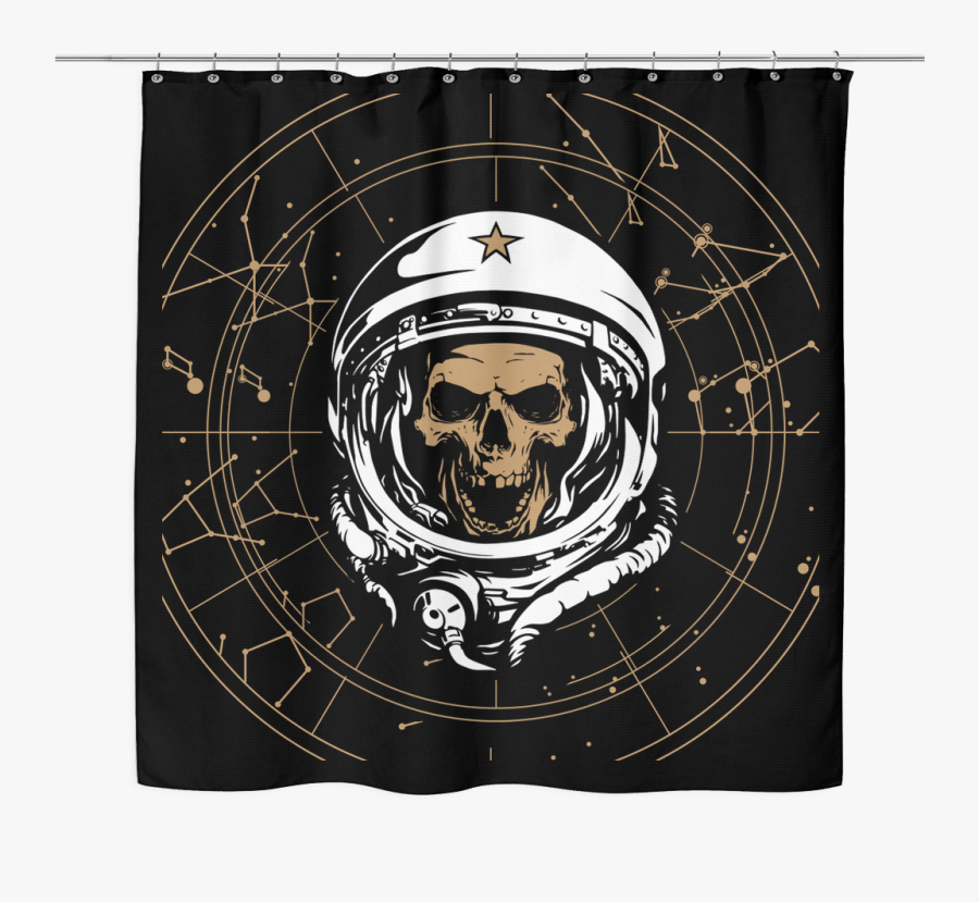 Transparent Floating Astronaut Clipart - Skull Astronaut, Transparent Clipart